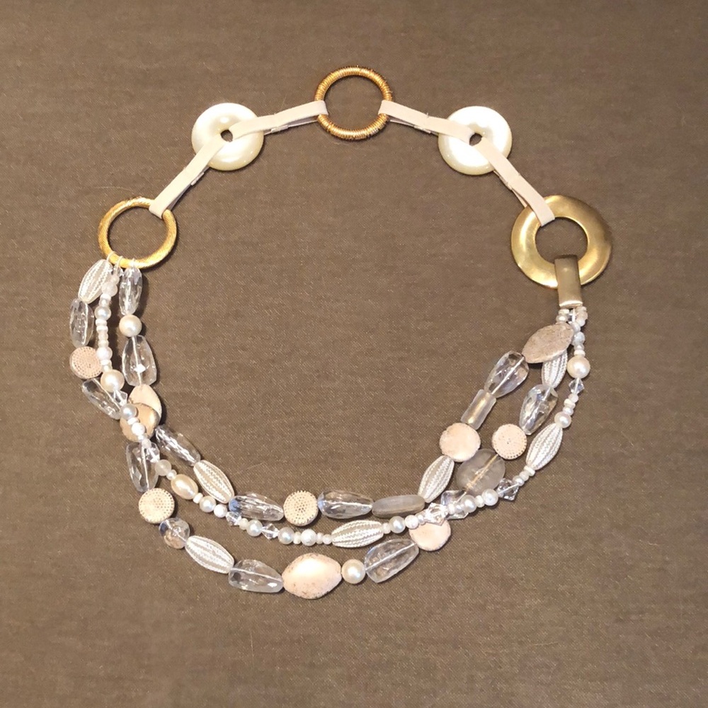 Unique belt made of brass, stones and beads.